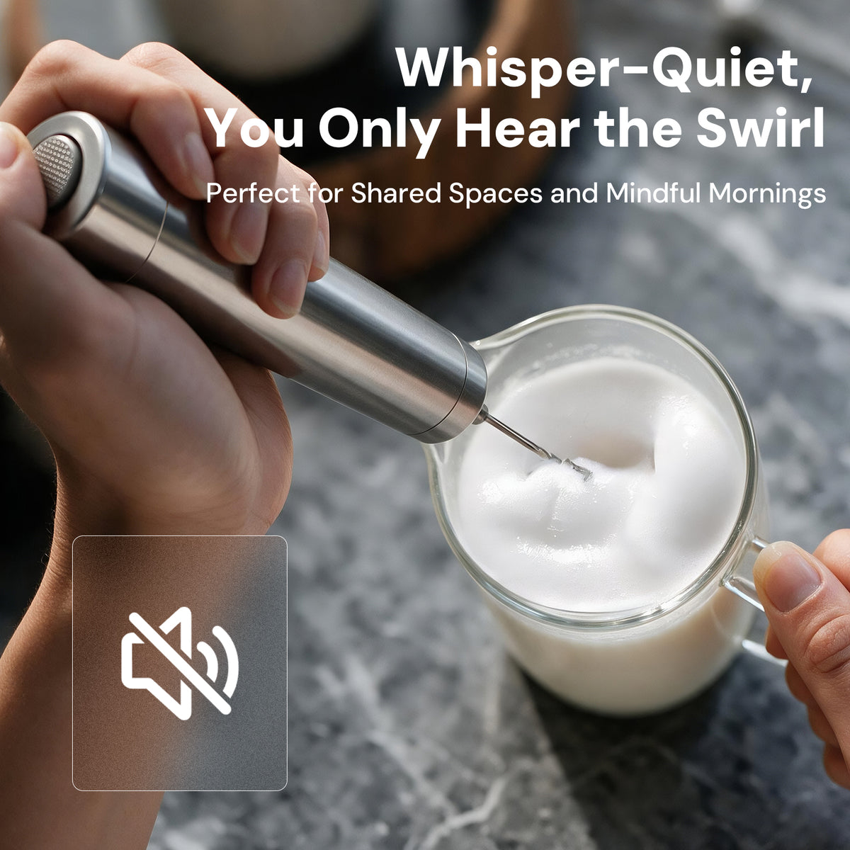 Chaism Handheld Milk Frother with Stand