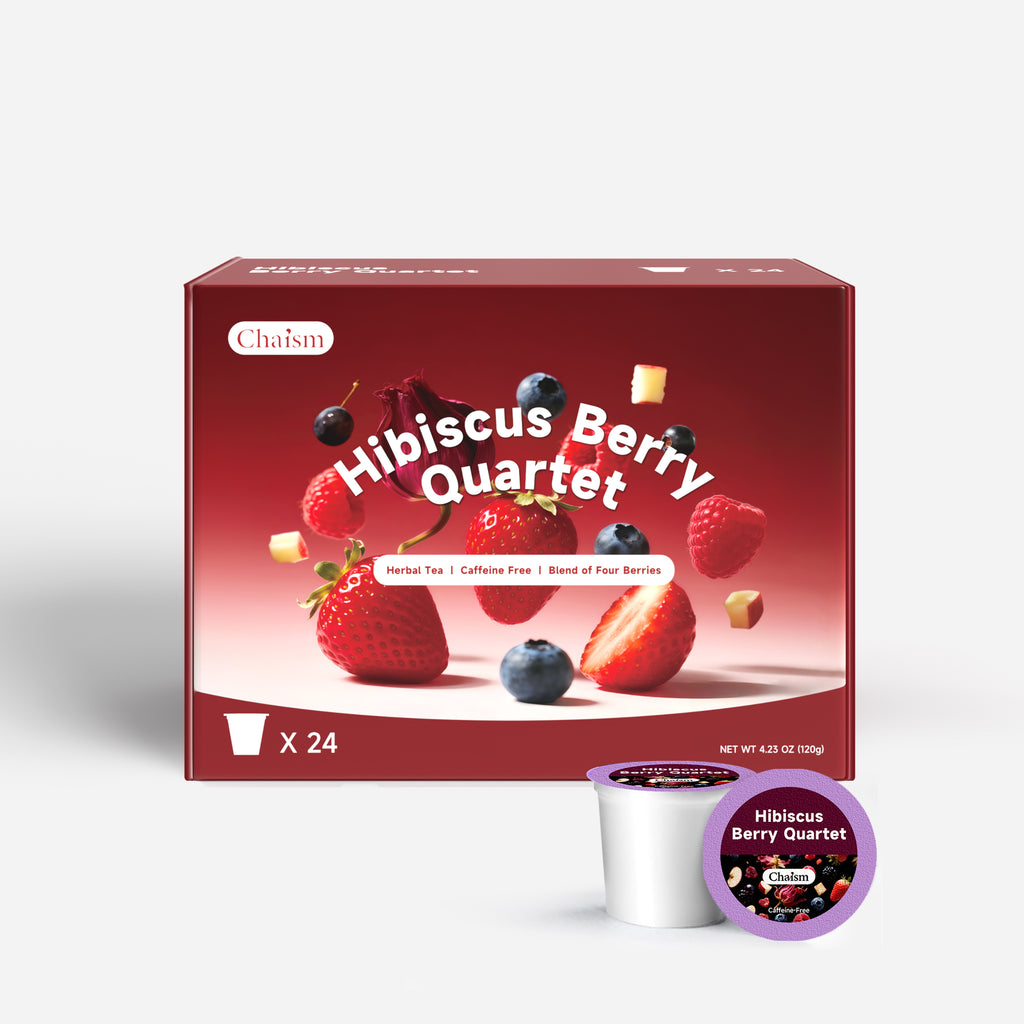 Chaism Hibiscus Berry Quartet - Herbal Tea Pods, 24 K Cups