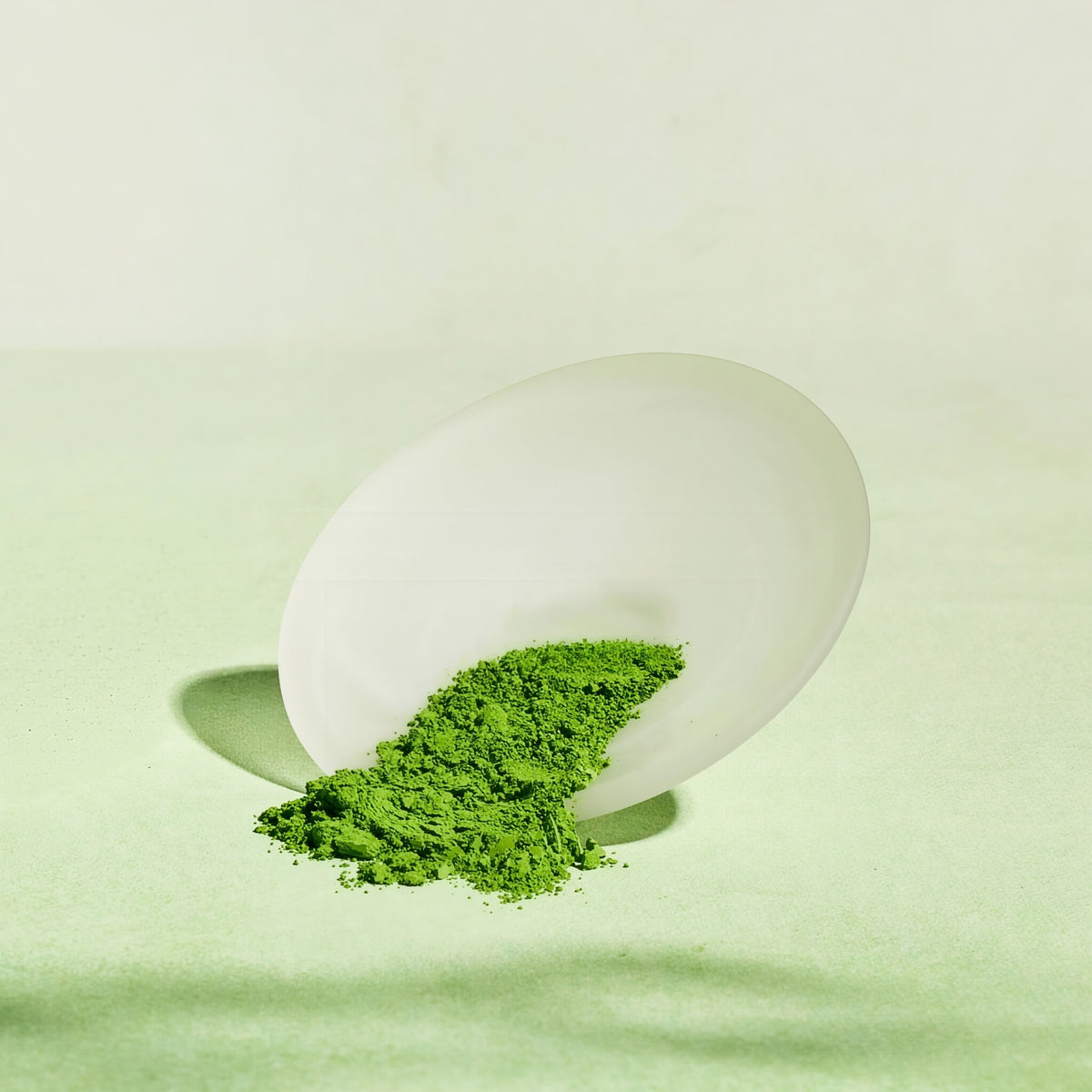 A small mound of bright green powder 